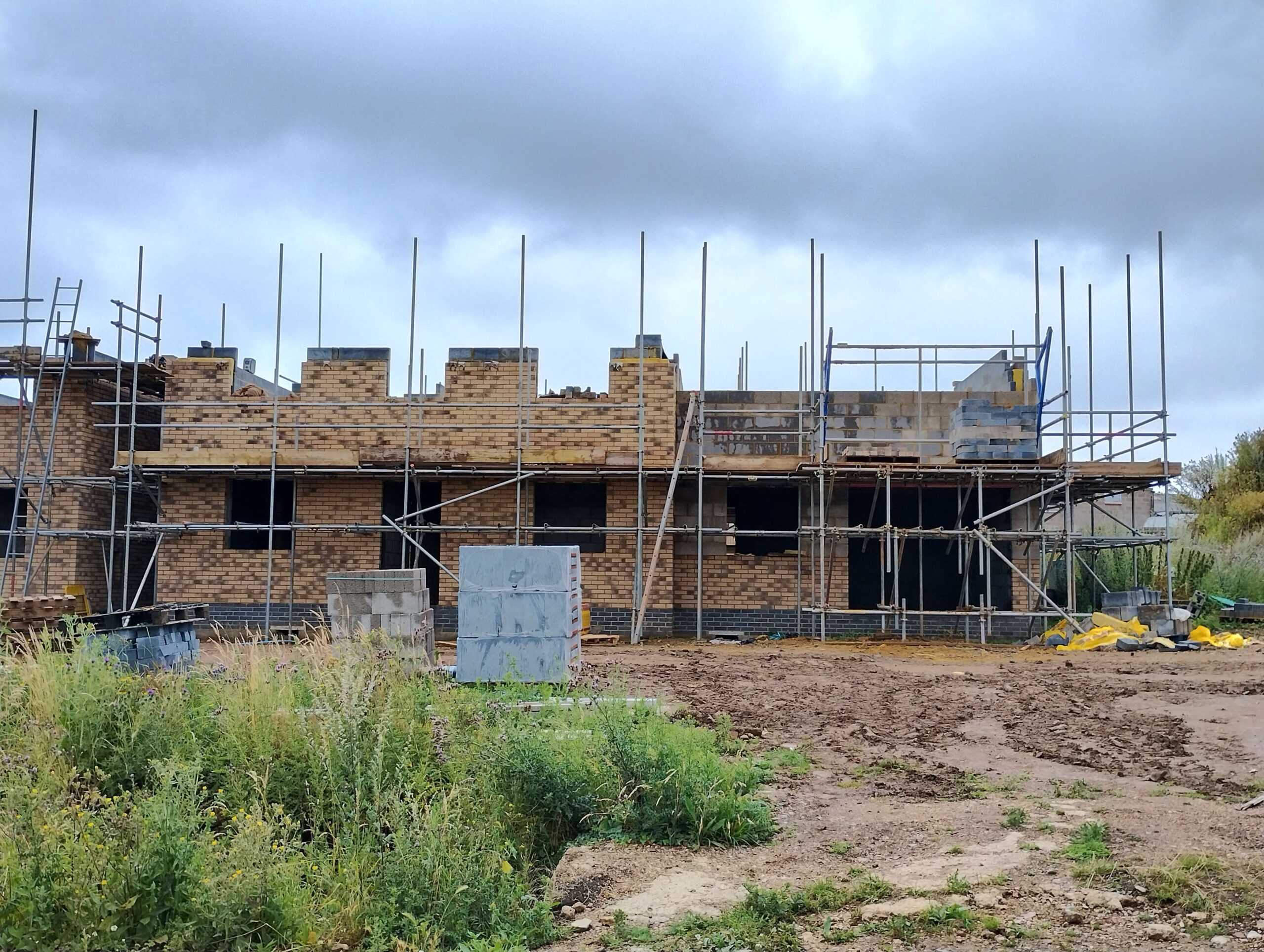 Homes during construction