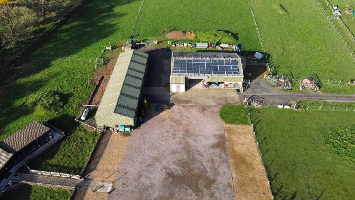 Birds eye view of Abbotts Farm