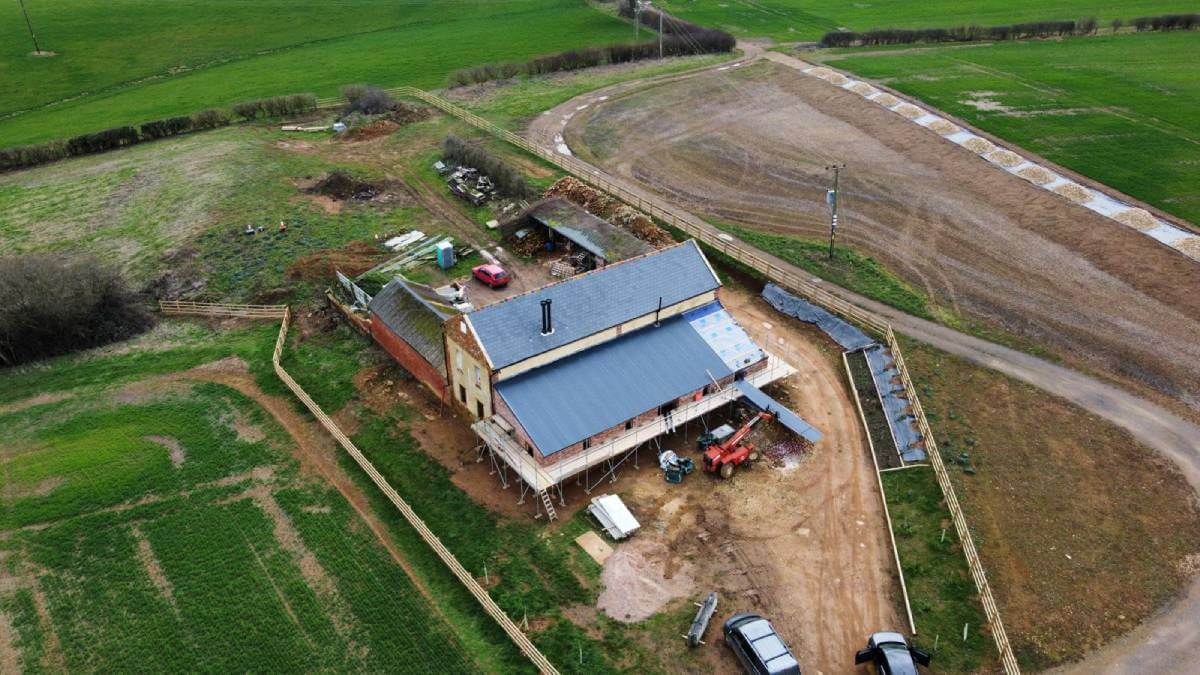 Birdseye view of Conduit Barn
